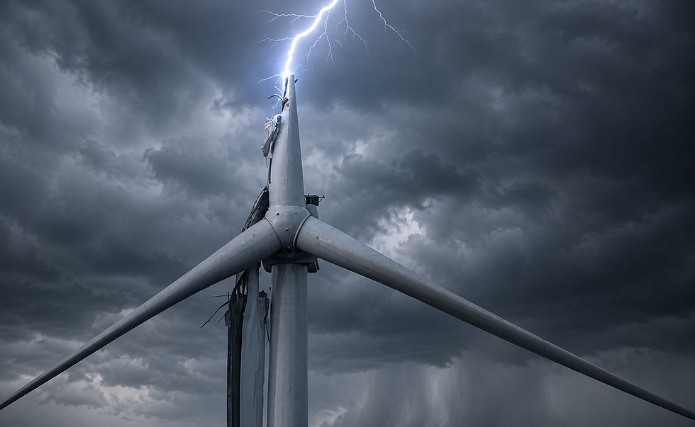 CMCE lightning protection prevention for wind turbines