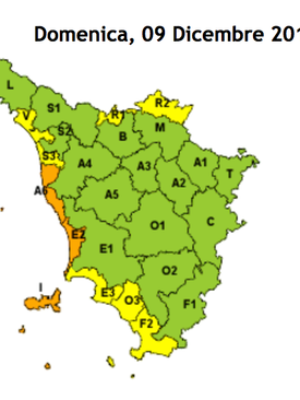 ALLERTA METEO: CODICE GIALLO RISCHIO VENTO ZONA ALTO MUGELLO (R2).