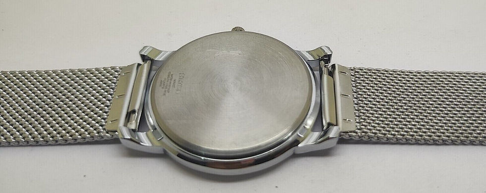 Thumbnail: Seiko Slim Quartz Blue Face Silver Bracelet Japanese Man's Wrist Watch B27