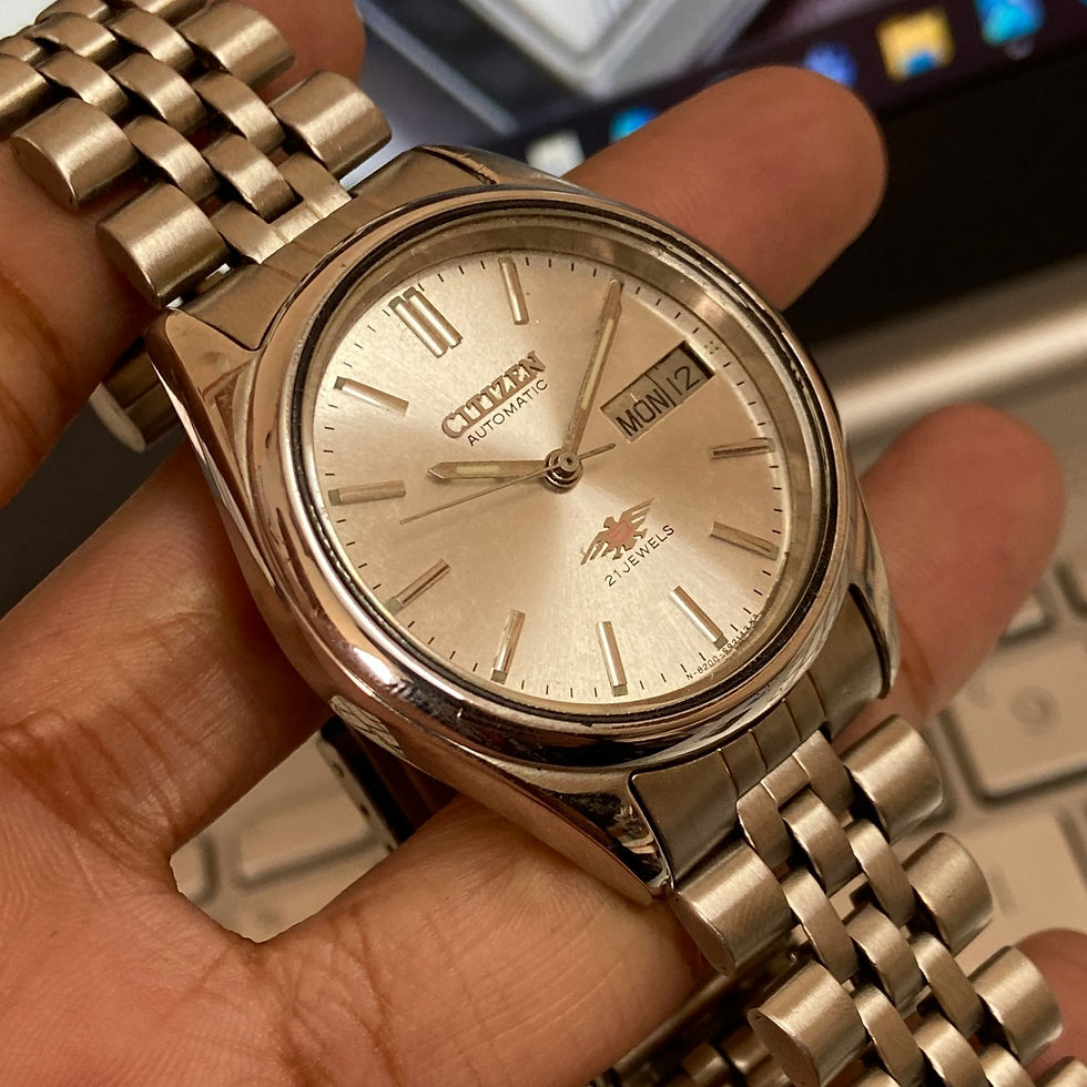 Thumbnail: 2X Vintage Citizen Automatic 8200 Day-Date Japanese Men's Wrist Watch