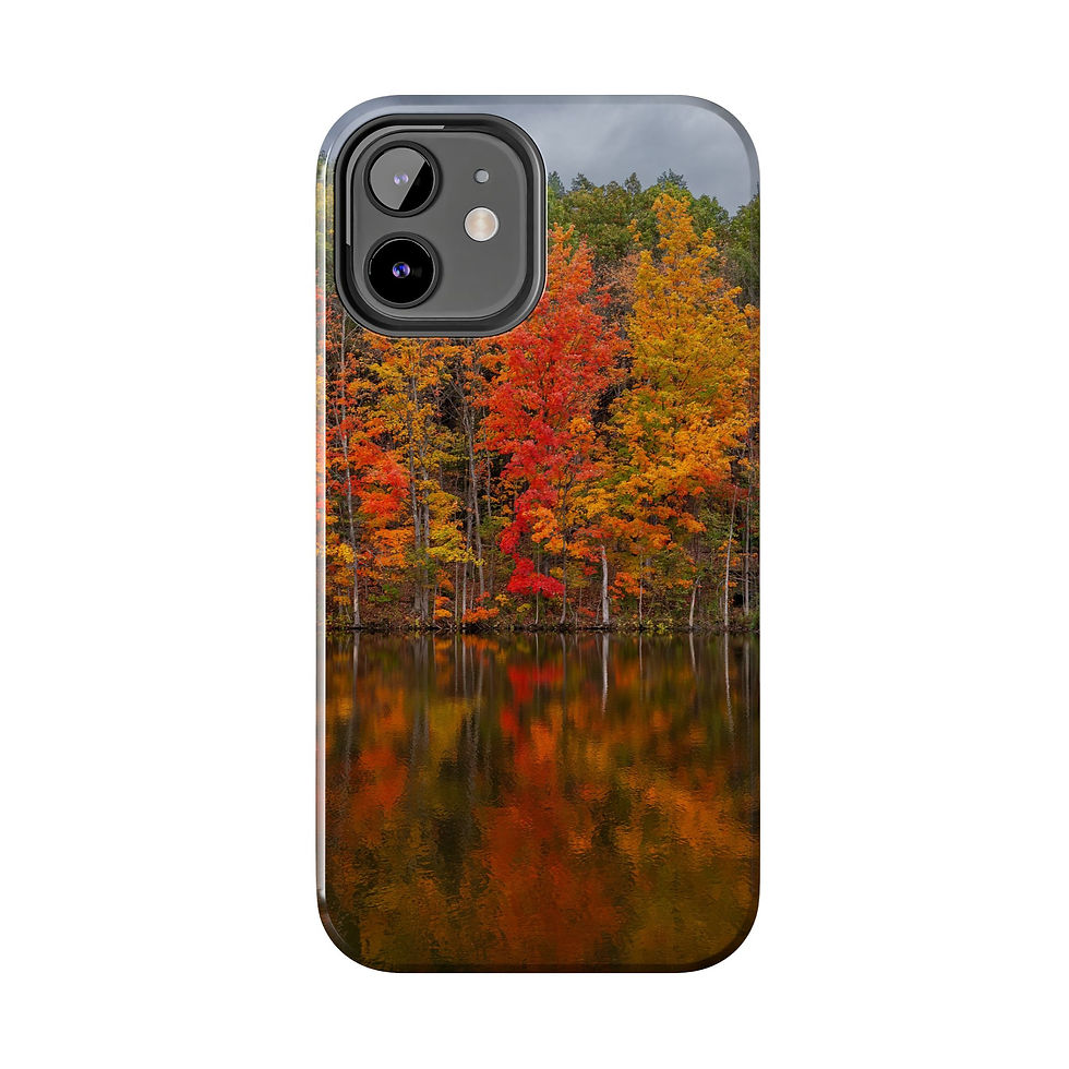 Thumbnail: Autumn Lake Reflection Phone Case — Fall Trees & Colors