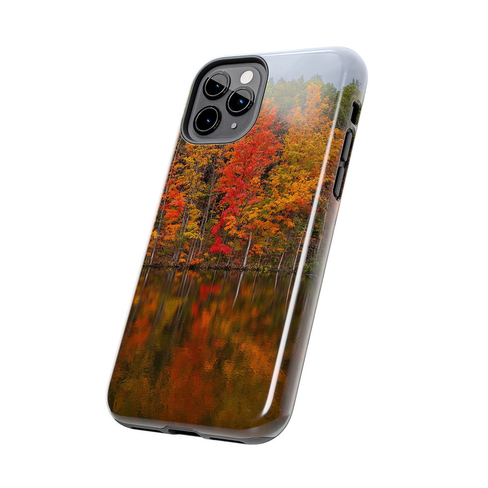 Thumbnail: Autumn Lake Reflection Phone Case — Fall Trees & Colors