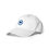 Thumbnail: White Baseball Cap with Blue Logo