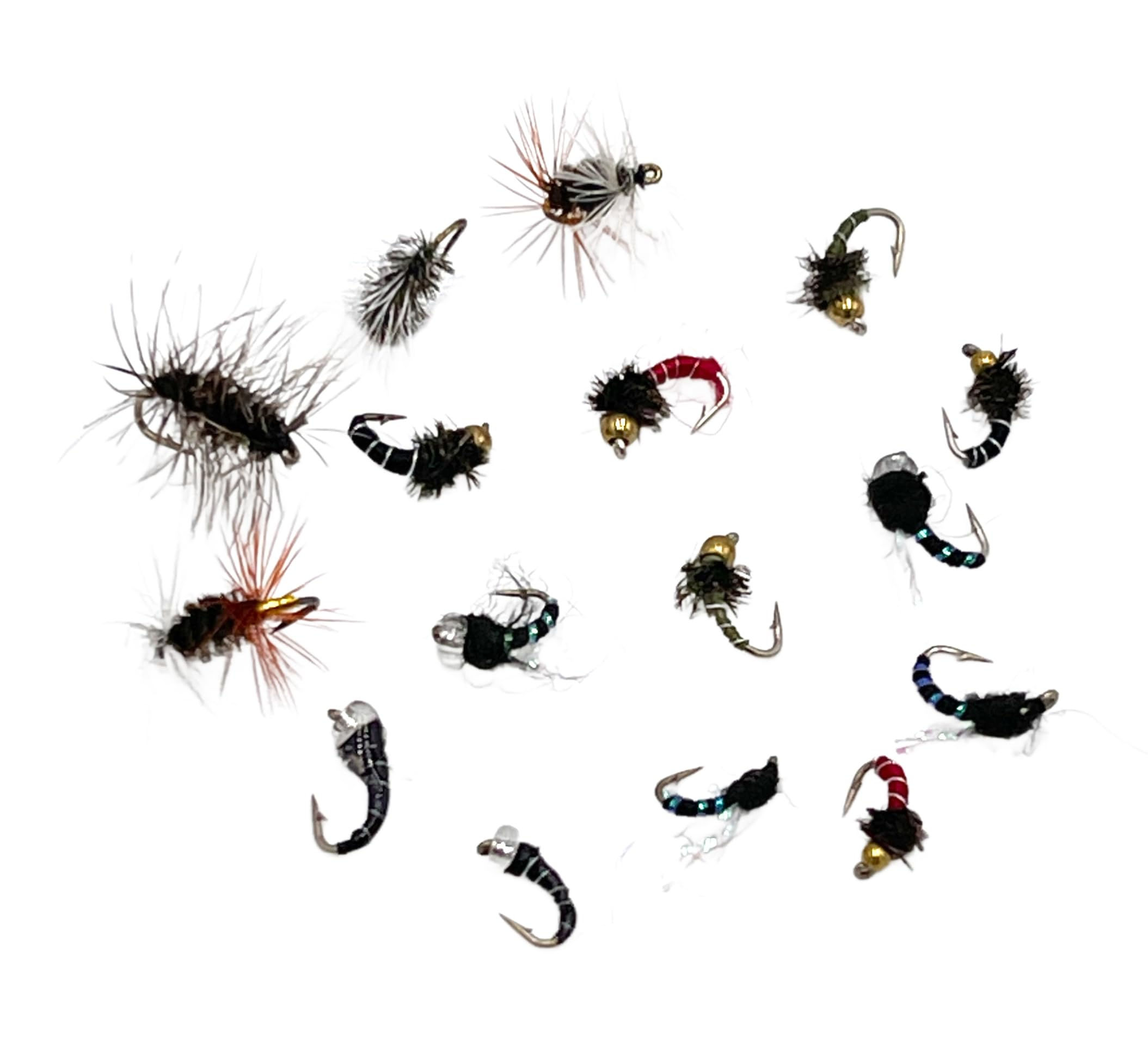Trout Master 16pc Fly Fishing Set | Midge Assortment with Box