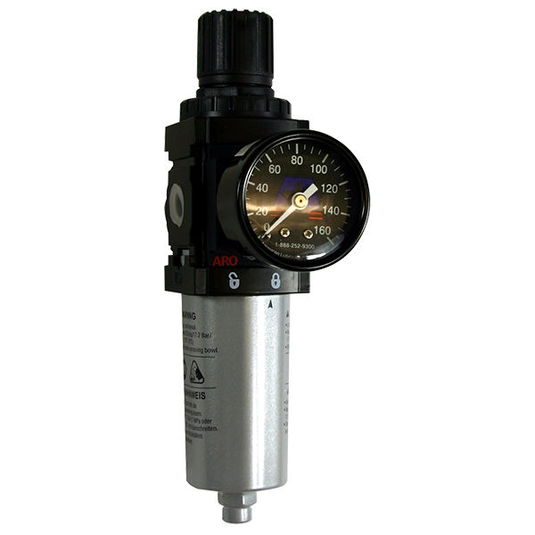 P-39124-624 1/4" Module/Air 1000 Series Piggyback Filter/Regulator with Gauge