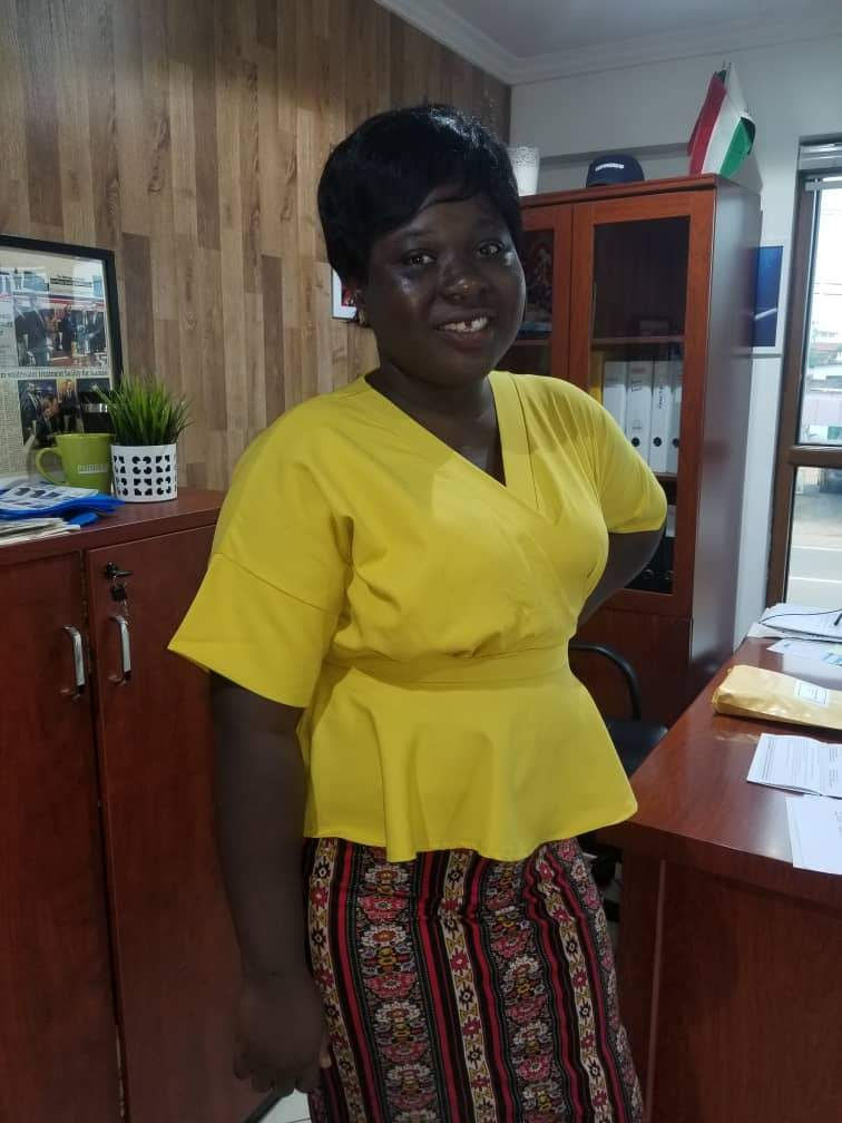 Brigitte Agyapong at the office
