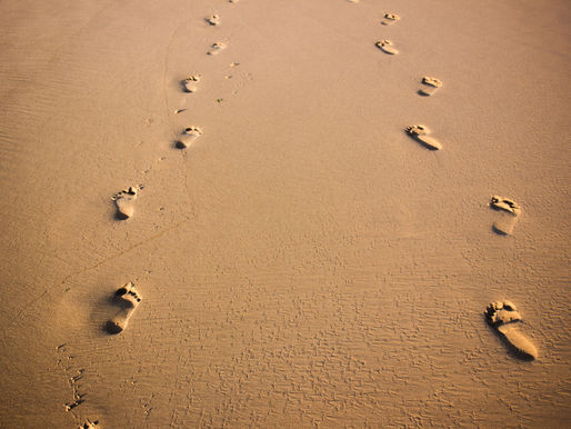 Footsteps in the sand