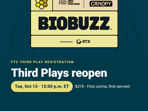 Reminder: Third Plays Reopen Tuesday, Oct 13