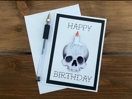 Skull Birthday Card | Red Vessel Designs