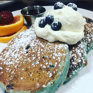 Wild blueberry pancakes