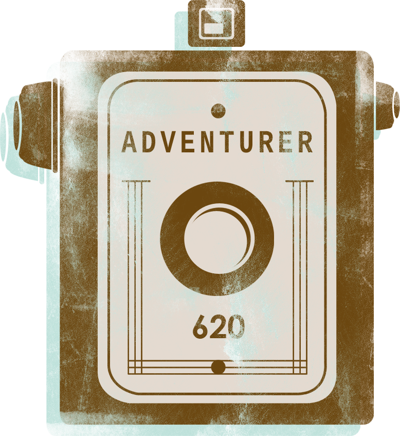Retro Camera Illustration of a perfume bottle