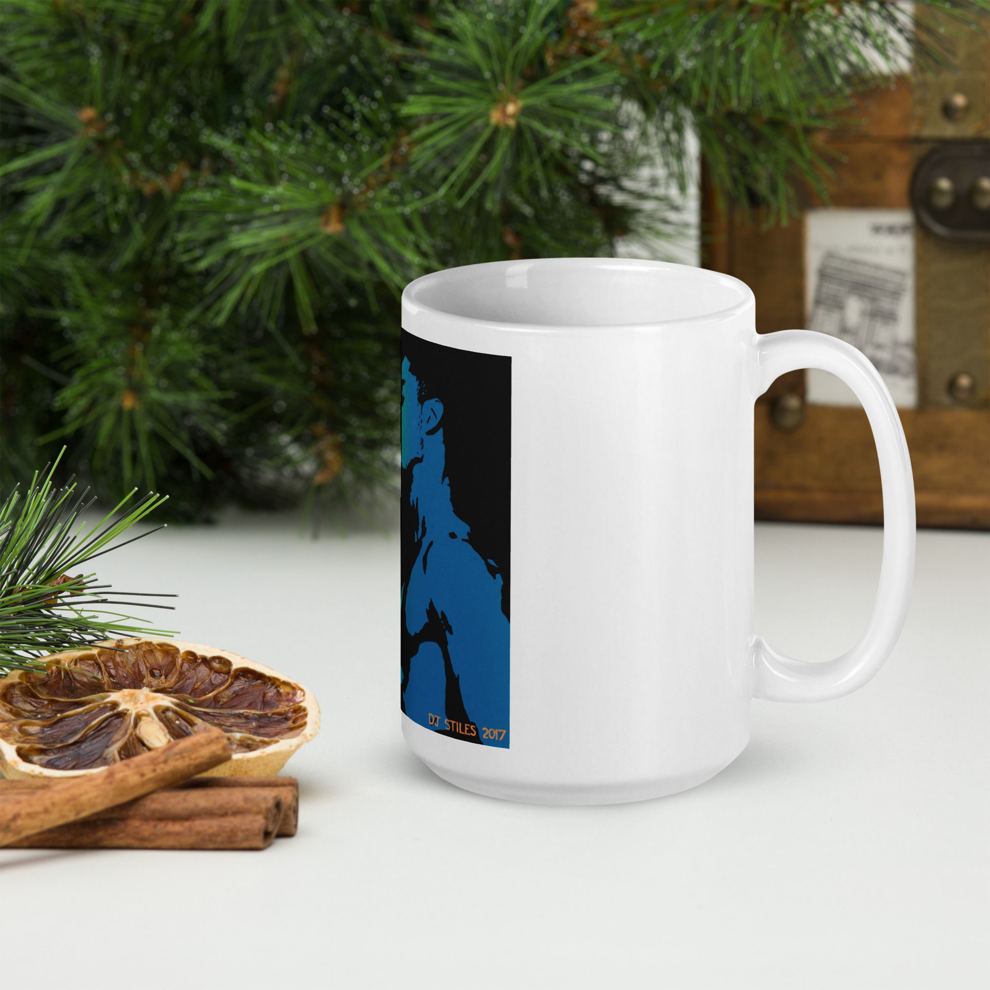 White glossy mug - The Kiss