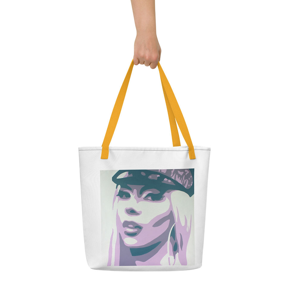 Thumbnail: All-Over Print Large Tote Bag - Gretha White