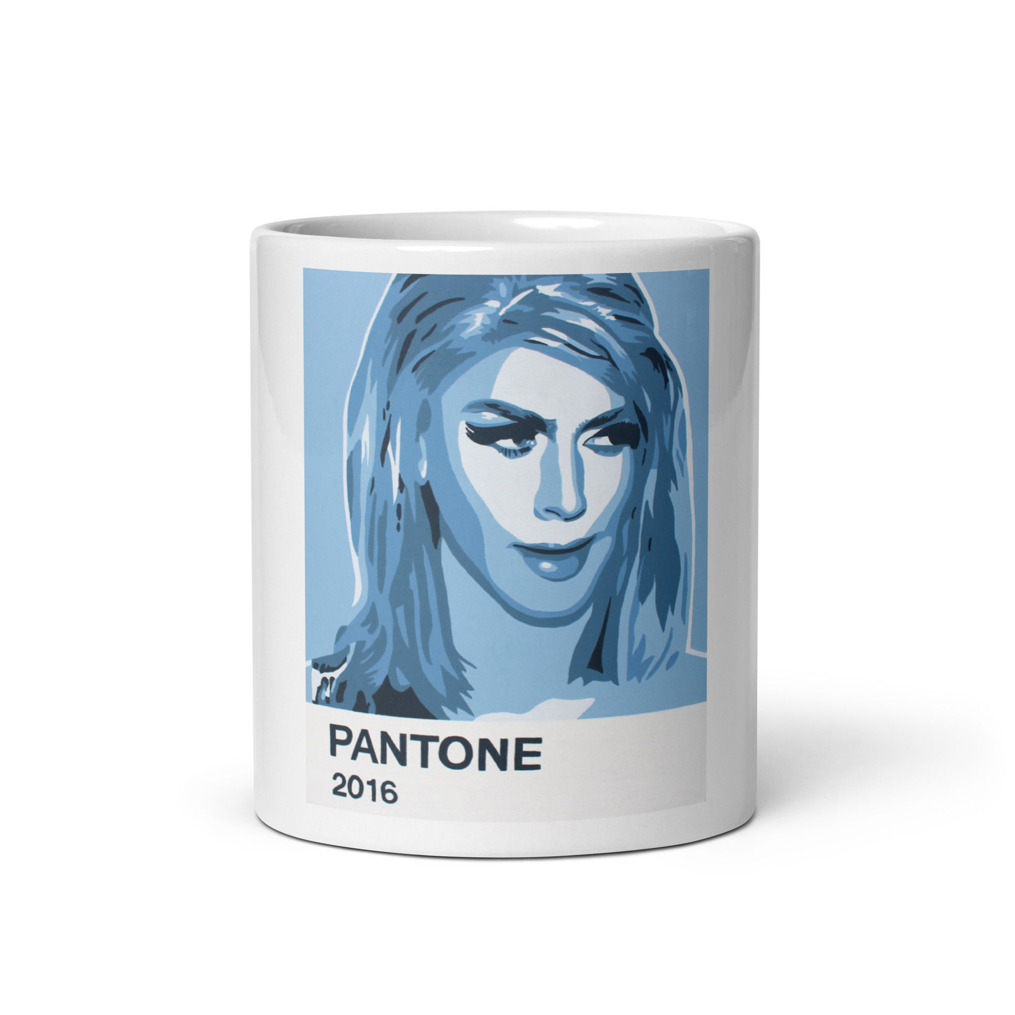 White glossy mug - Dmanda Tension Serving Serenity