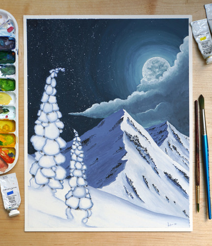Snow in the Mountains | Katie Morris Art