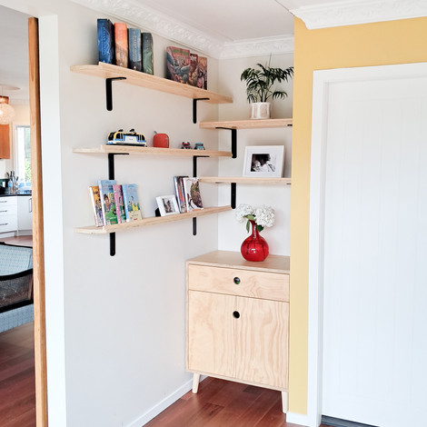 Alcove shelving and storage unit