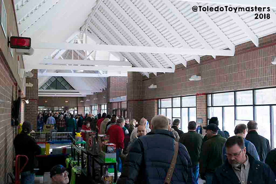Crowds waiting for the doors to open