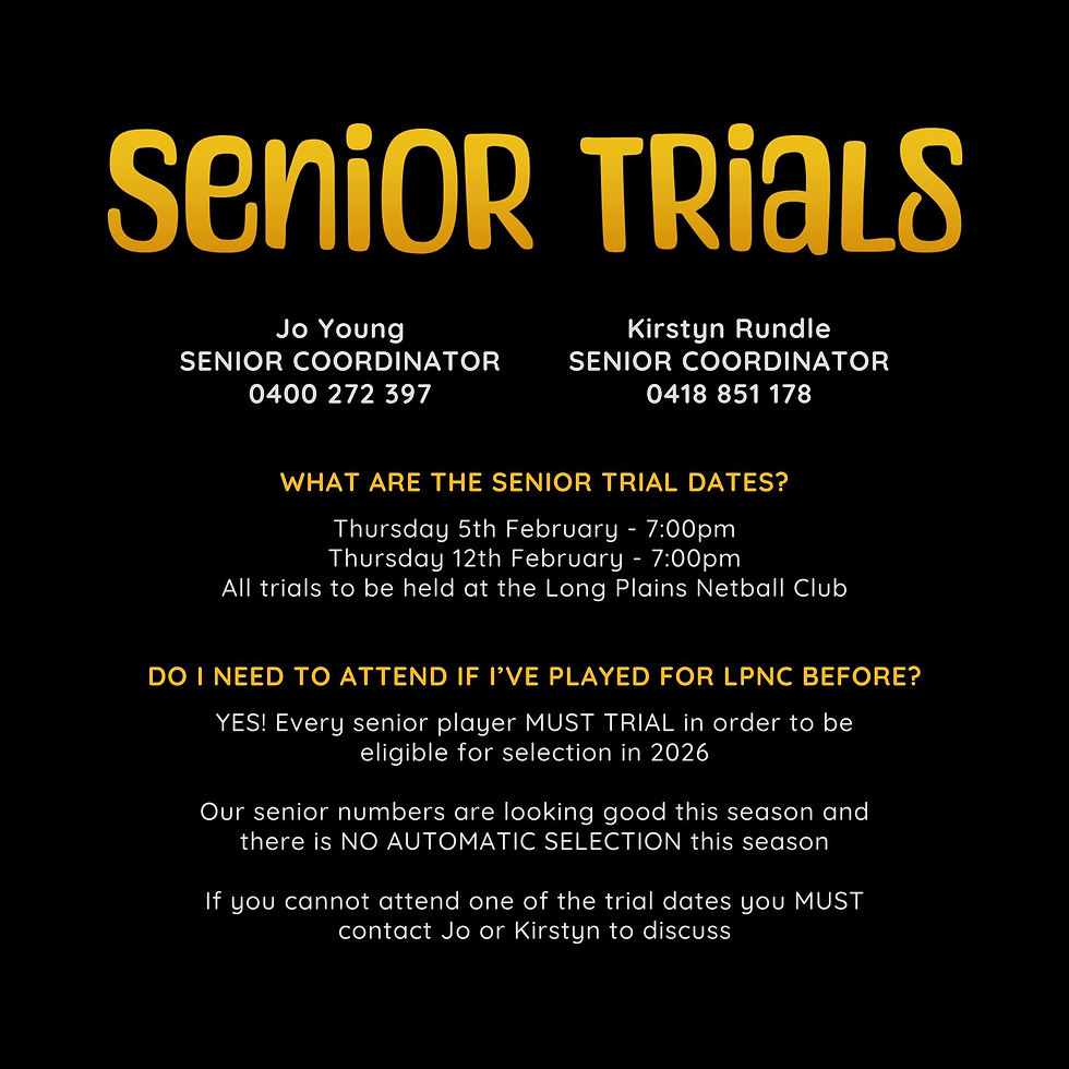 Senior Trials Information