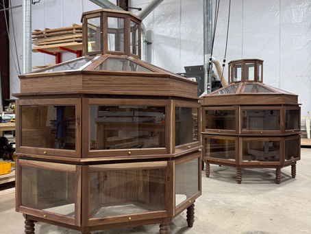 Natural Walnut Museum Display Cases