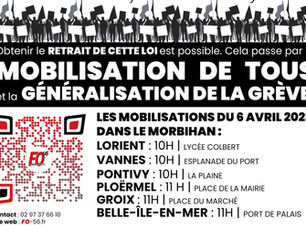 📣TRACT FO56 : Non à la retraite à 64 ans Non aux 43 ans de cotisation