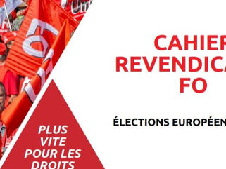 🗳 Cahier revendicatif FO - Elections européennes 2024 : SEPT ENGAGEMENTS POUR RENOUER AVEC L’EUROPE DES TRAVAILLEURS !