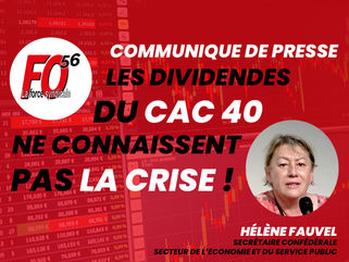 COMMUNIQUE DE PRESSE | Les dividendes du CAC 40 ne connaissent pas la crise !