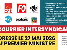 ✉️Courrier intersyndical : adressé le 27 mai 2026 au Premier ministre