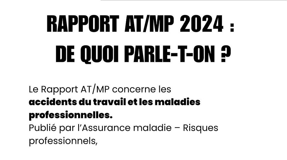 🔴Rapport AT/MP 2024 : Force Ouvrière alerte sur une aggravation silencieuse des risques professionnels