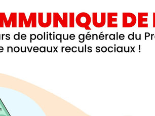 🔴Discours de politique générale du Premier ministre : vers de nouveaux reculs sociaux !