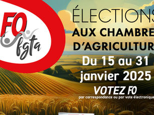 📢ELECTIONS : Votez et faites voter FO aux élections chambres d’agriculture !