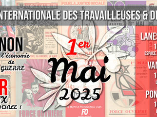 📢MANIFESTATION : RDV le 1er Mai pour la journée internationale de lutte pour les droits des travailleuses et travailleurs à Lanester - Vannes - Pontivy