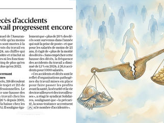 🗞️Presse Dauphiné Libérée : Social — Les décès d’accidents du travail progressent encore
