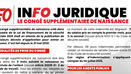 🔴INFO JURIDIQUE LE CONGÉ SUPPLÉMENTAIRE DE NAISSANCE