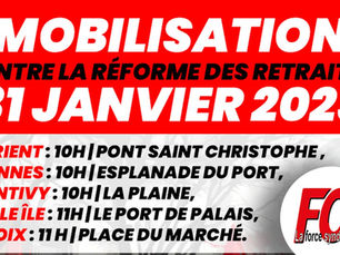 🔴MOBILISATION INTERSYNDICALE 31 JANVIER 2023 | LIEUX & CHIFFRES CLES | Réforme des Retraites