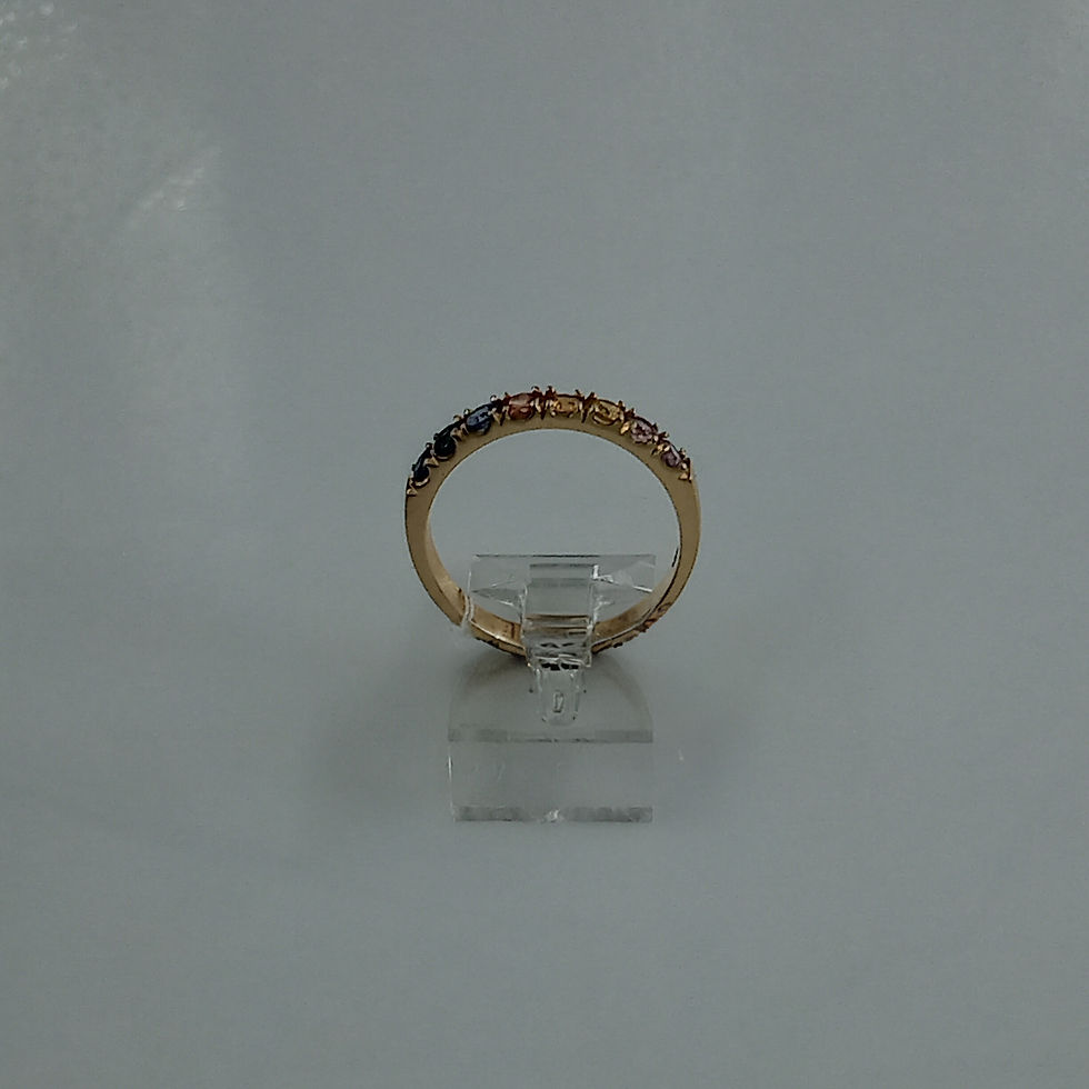 Thumbnail: Anillo de Oro Amarillo Con Zafiros Mix. Color (Precio por contacto)
