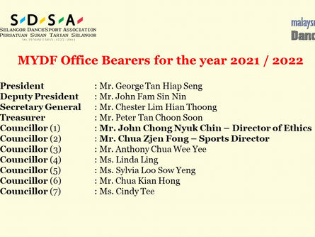 News | Congratulations Mr John Chong and Mr Chua Zjen Fong on the new position in MYDF