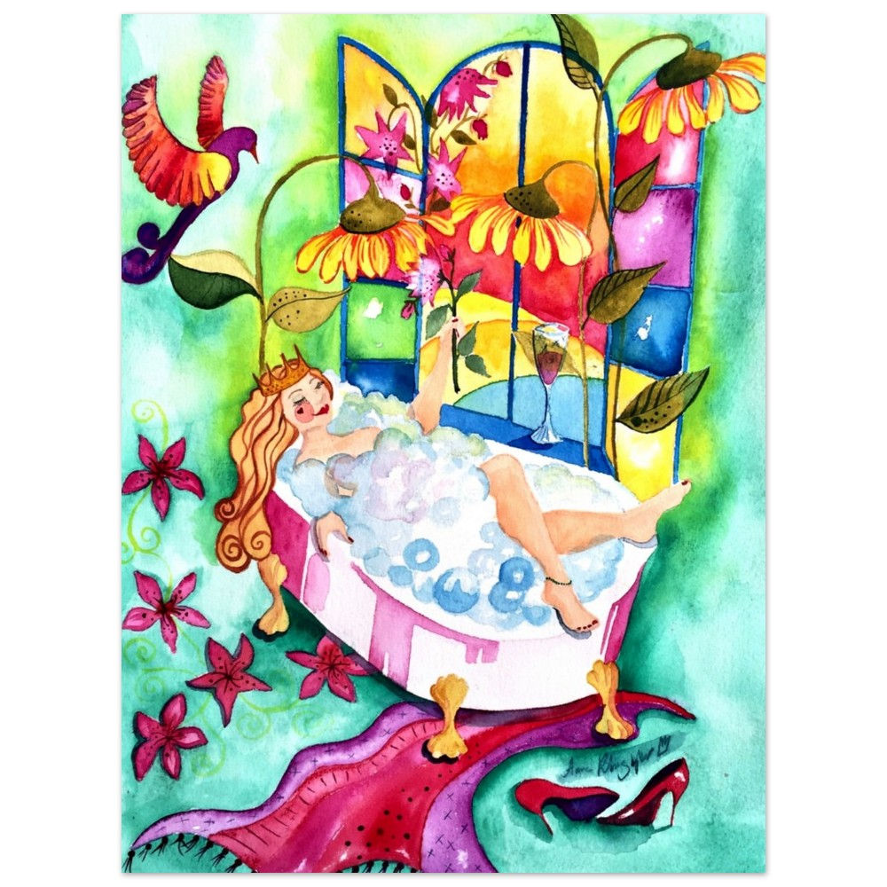 Poster - Ljuvliga kvinna, 30x40 cm