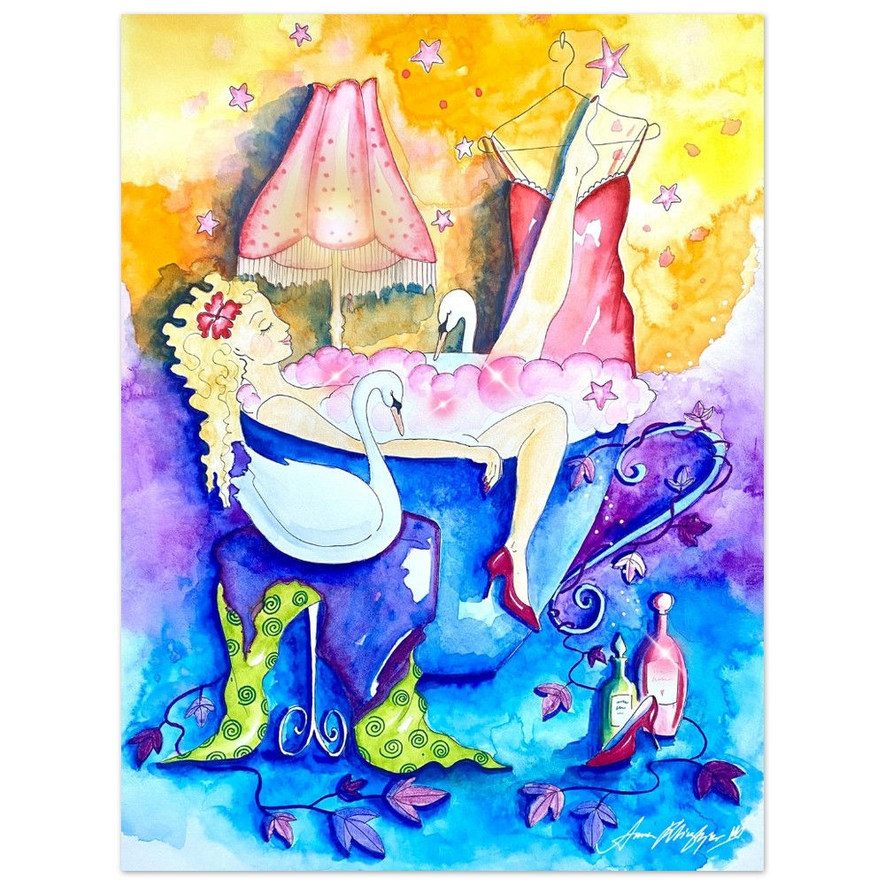 Poster - En kopp med livsnjutning, 30x40 cm
