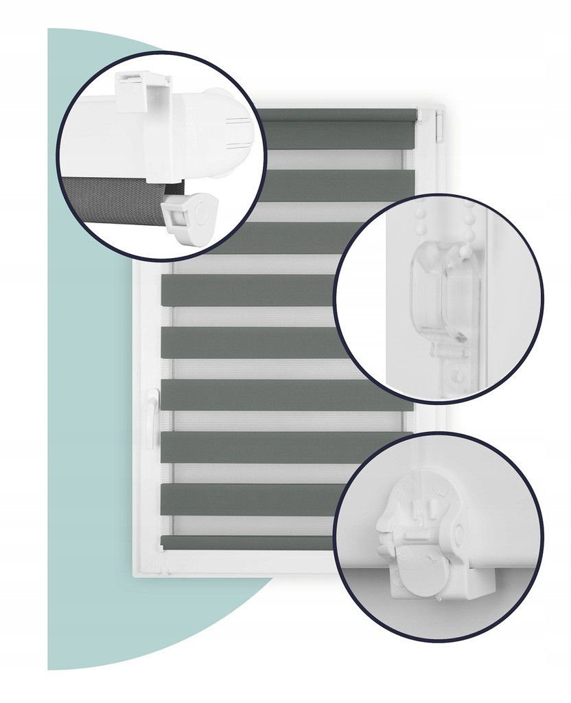 Thumbnail: Day and Night Blinds Soft with Hooks