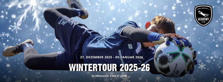 Banner del tour invernale 2025/2026 di Goalkeeping.com