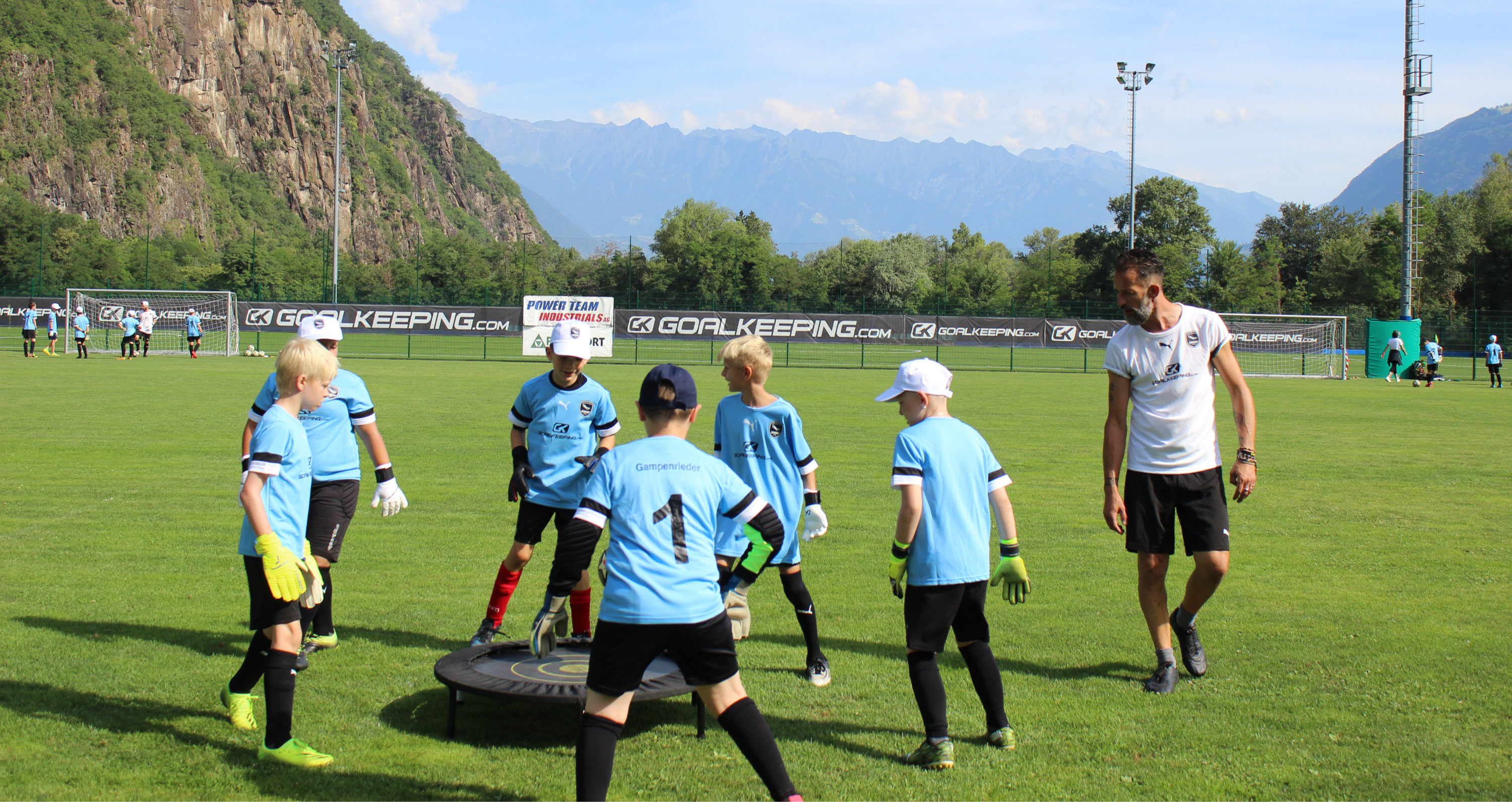 Torwarttraining in Nals, Südtirol