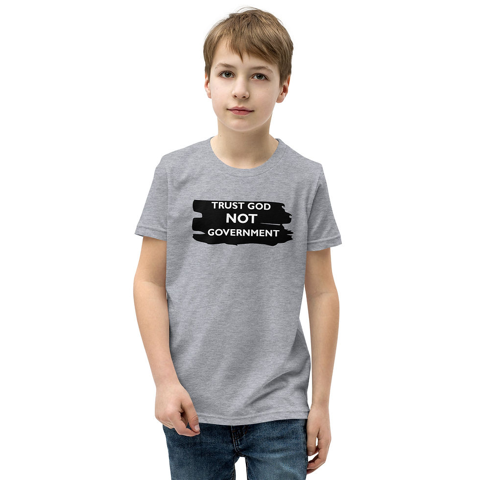 Thumbnail: Trust God Not Government Youth Short Sleeve T-Shirt