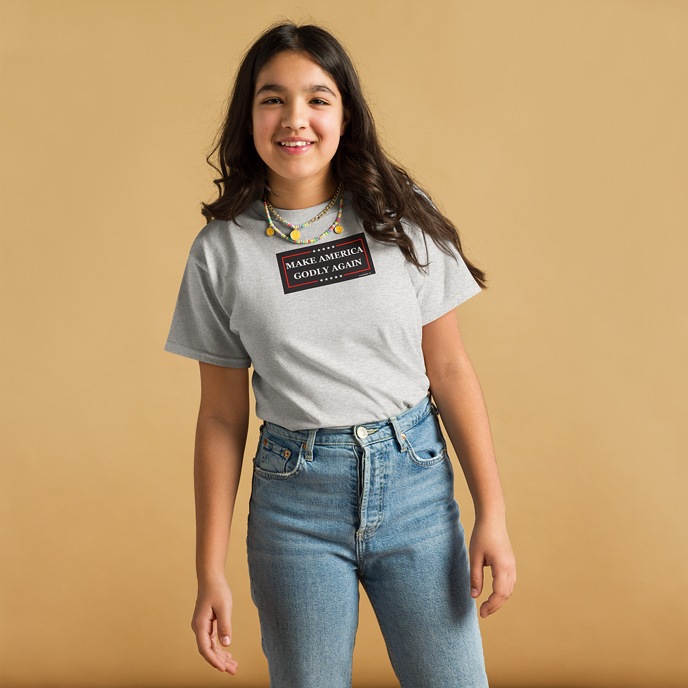 Thumbnail: Make America Godly Again Unisex Youth Classic Tee