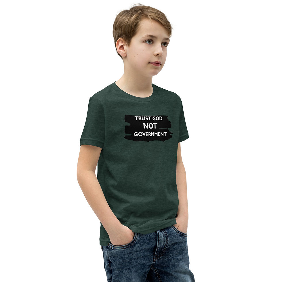 Thumbnail: Trust God Not Government Youth Short Sleeve T-Shirt