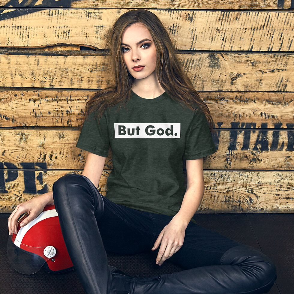 Thumbnail: But God. - White Design Unisex T-shirt