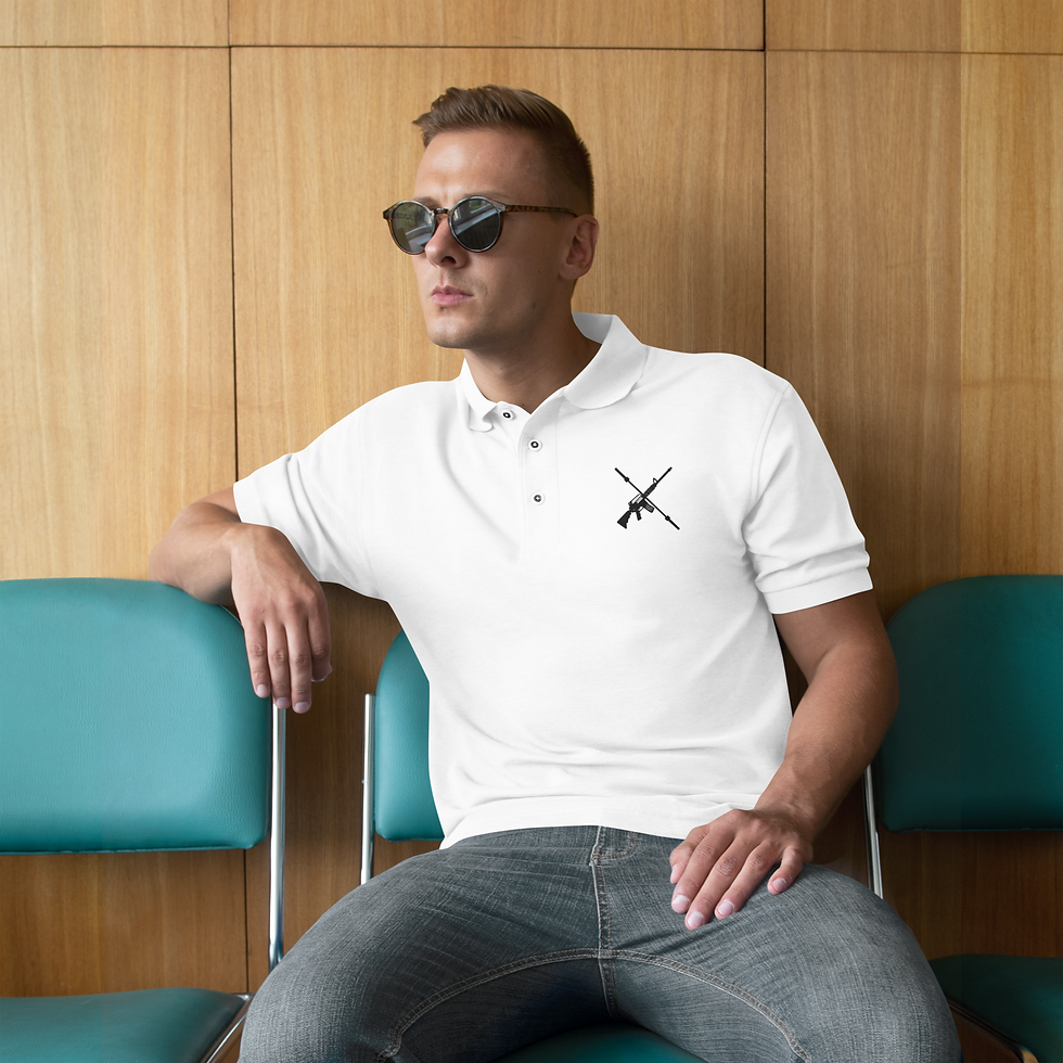 Thumbnail: G4 Black Embroidered Men's Premium Polo
