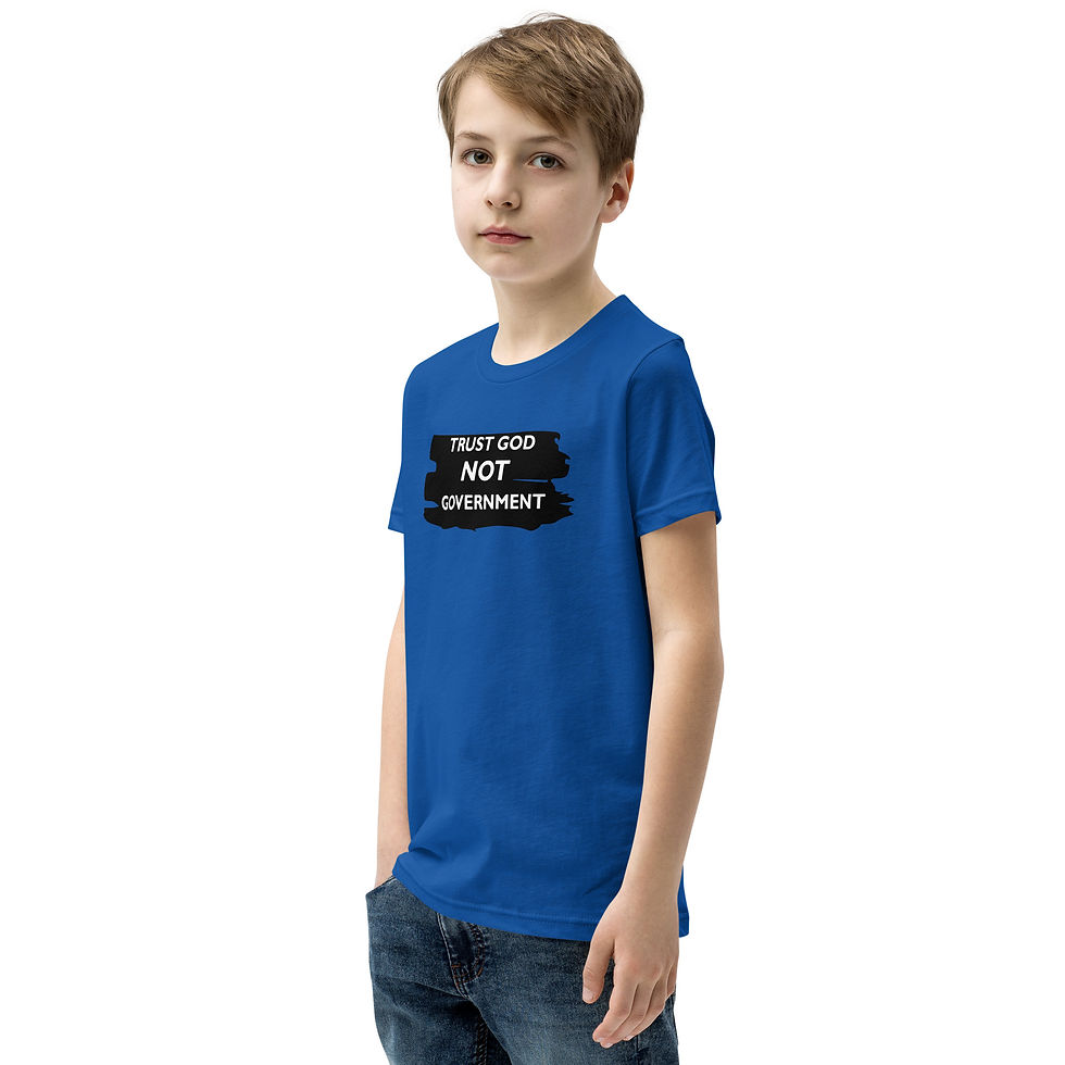 Thumbnail: Trust God Not Government Youth Short Sleeve T-Shirt