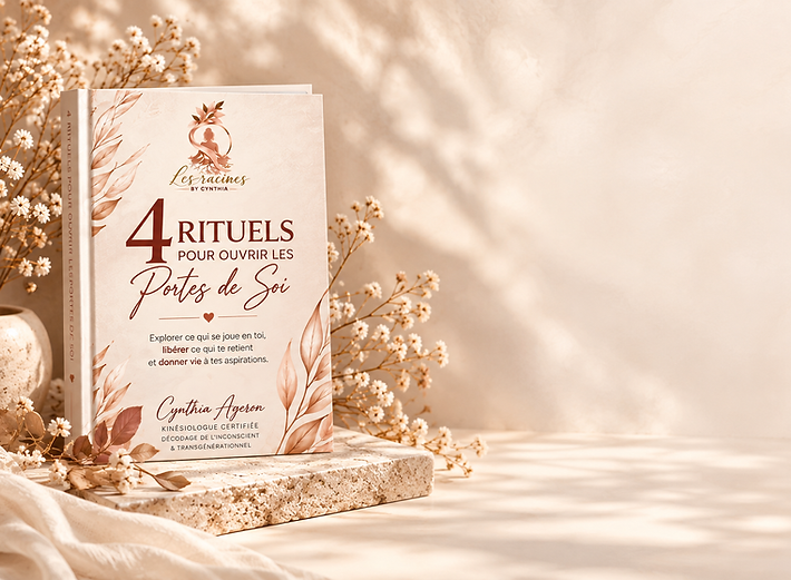 Livret gratuit 4 rituels pour ouvrir les Portes de Soi, proposé par Cynthia Ageron, kinésiologue à Mions.