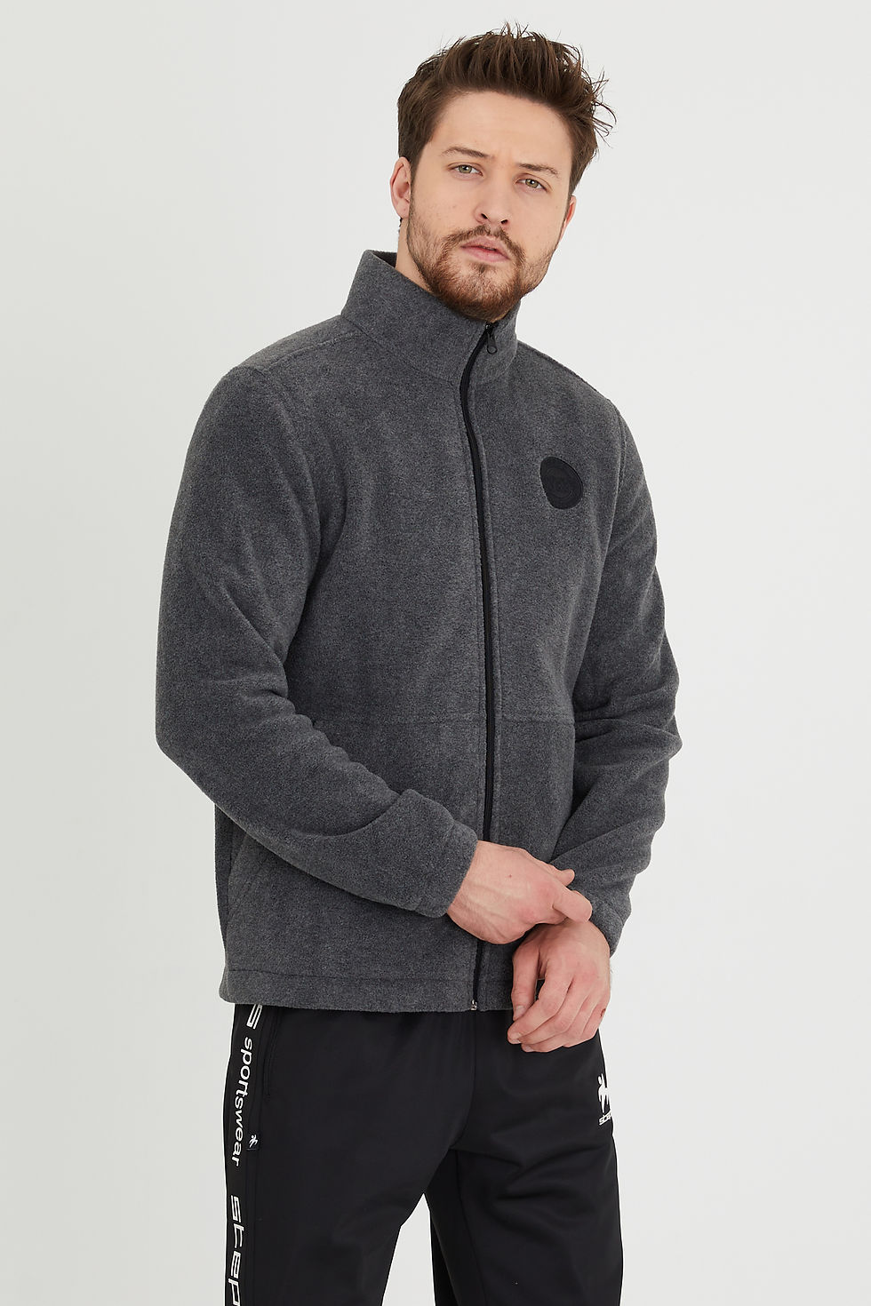 Küçük resim: Steps Hakim Yaka Fermuarlı Erkek Polar Sweatshirt