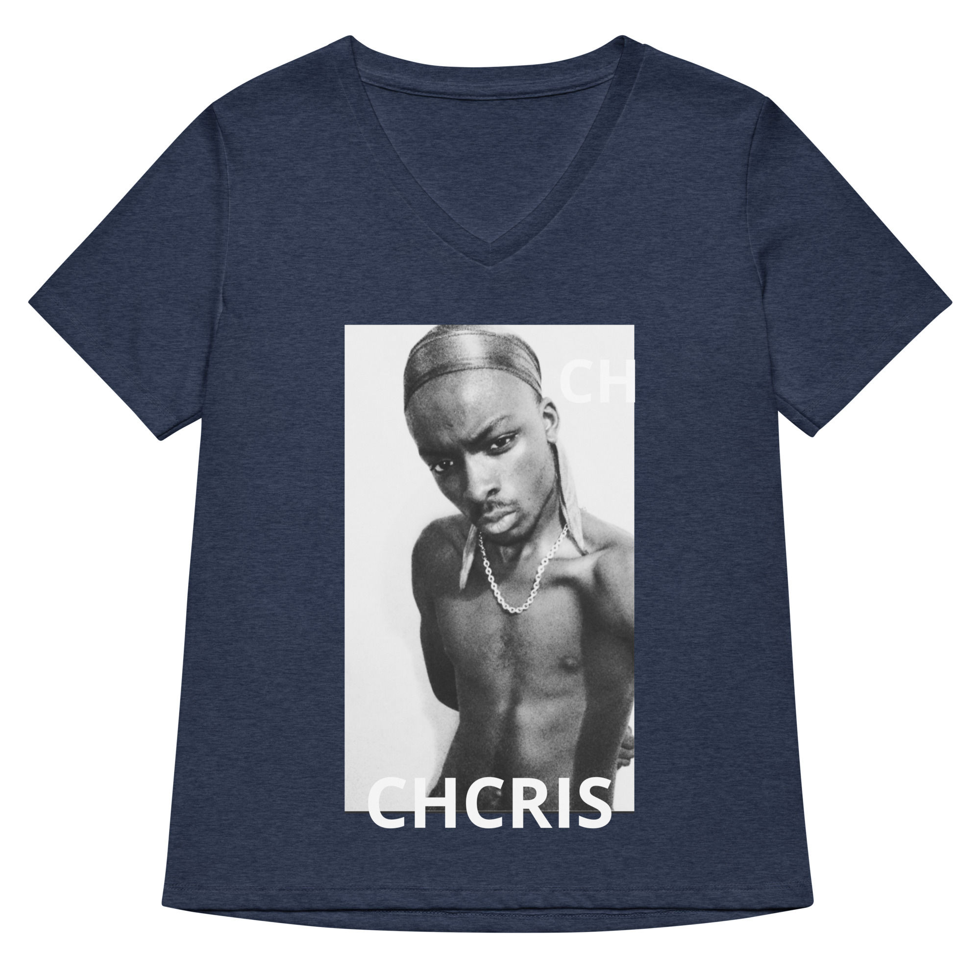 Women’s relaxed v-neck t-shirt CH RAPPER